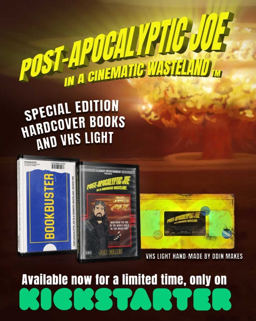 Join the adventure with "Post-Apocalyptic Joe," a thrilling post-apocalyptic novel now available in special edition hardcover. Illuminate your nostalgia with the VHS light, and don't miss out on Kickstarter exclusives!